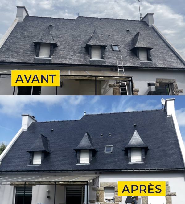 COUVREUR PRO REF: Entreprise générale de rénovation de maison.  Artisan couvreur dans le Morbihan 56 et le Finistère 29 … Travaux de couverture, zinguerie, nettoyage démoussage peinture hydrofuge toiture, étanchéité toit plat terrasse, isolation toiture et combles, nettoyage ravalement peinture imperméabilisation façade, pose de bardage, nettoyage des extérieurs dans le Morbihan 56 et le Finistère 29 